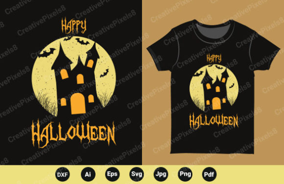 Background With Scary Bats And Graveyard: A Strategic Design for Halloween T-Shirts