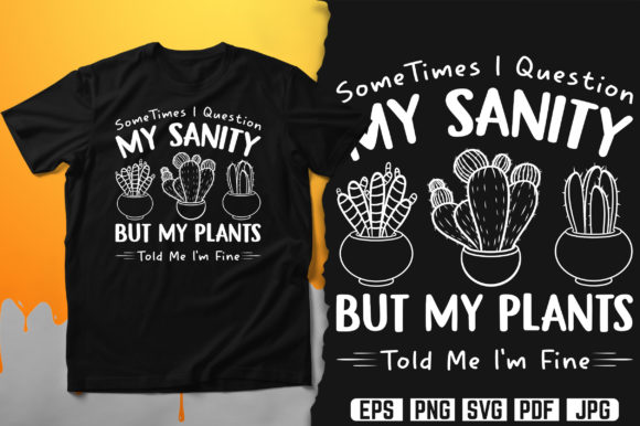 Plant Typography T-Shirt Design Vector