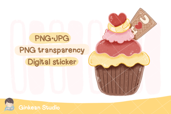 Valentine Cupcake Clipart for Creative Projects