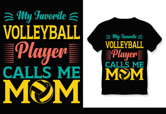 Volleyball Mom T-Shirt Design